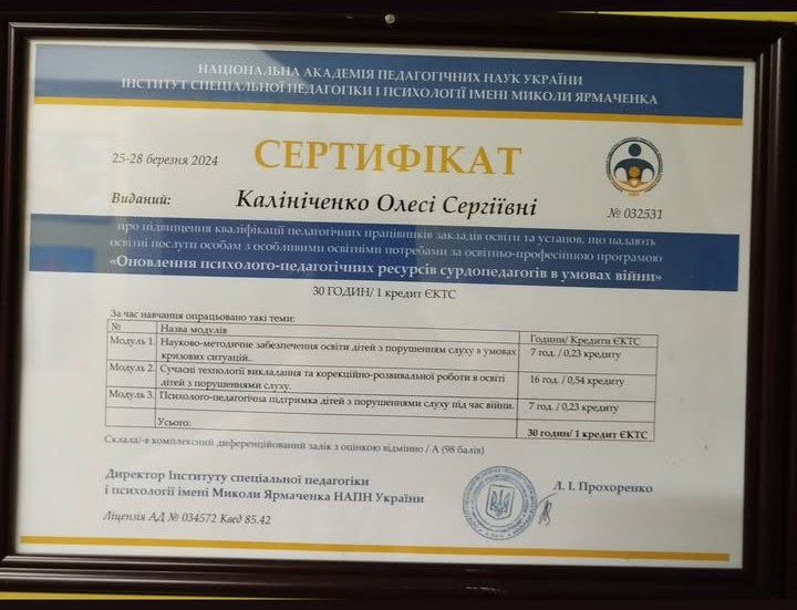 Сертифікат 6