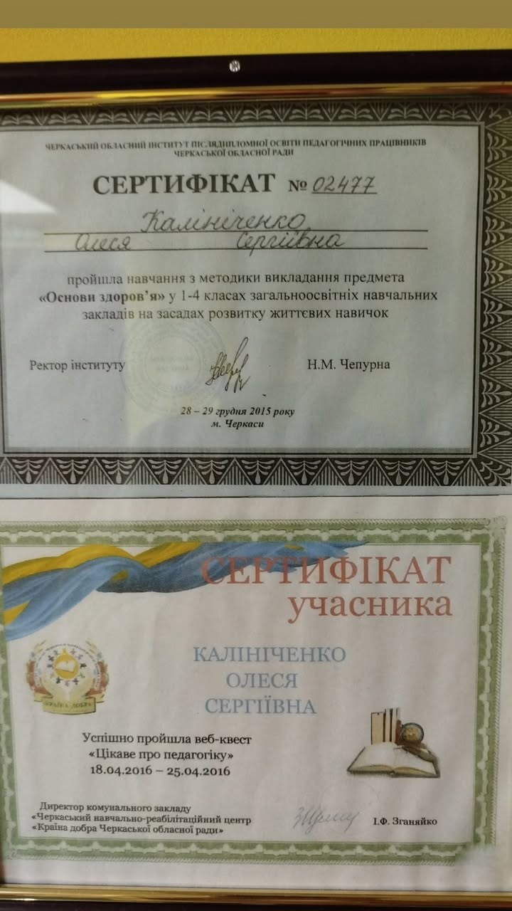 Сертифікат 18